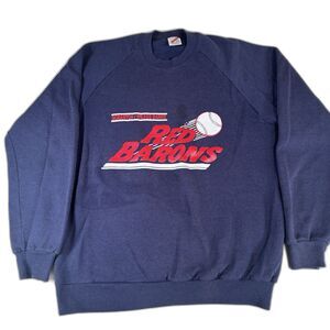 Vintage Scranton Wilkes-Barre Red Barons Sweatshirt L 90s Minor League Baseball